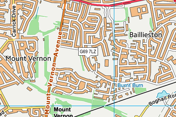 G69 7LZ map - OS VectorMap District (Ordnance Survey) G69 7LZ map - OS VectorMap District (Ordnance Survey)