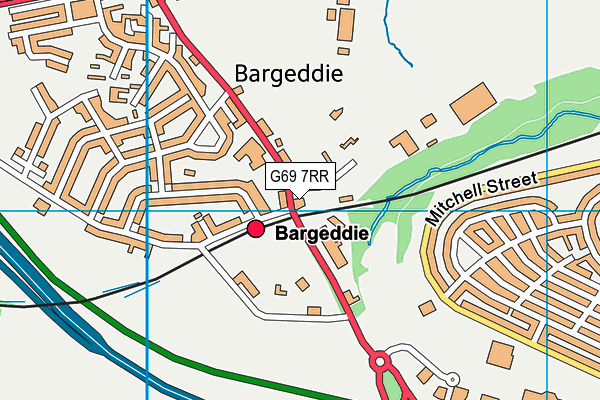 G69 7RR map - OS VectorMap District (Ordnance Survey)