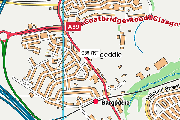 G69 7RT map - OS VectorMap District (Ordnance Survey)