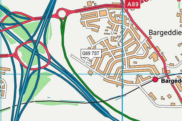 G69 7ST map - OS VectorMap District (Ordnance Survey) G69 7ST map - OS VectorMap District (Ordnance Survey)