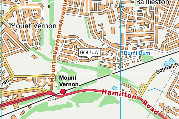G69 7UW map - OS VectorMap District (Ordnance Survey) G69 7UW map - OS VectorMap District (Ordnance Survey)