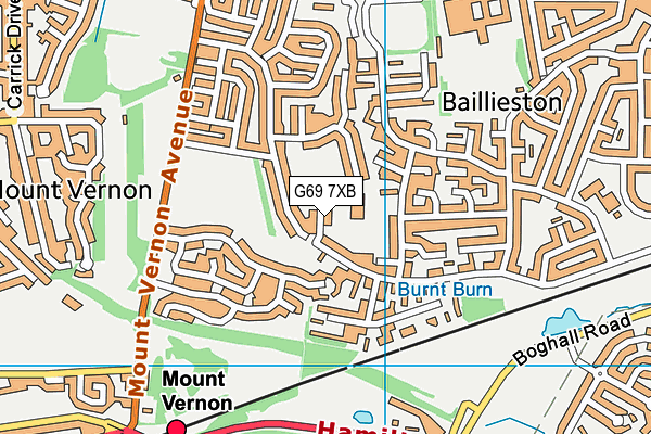G69 7XB map - OS VectorMap District (Ordnance Survey) G69 7XB map - OS VectorMap District (Ordnance Survey)