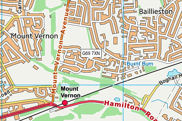 G69 7XN map - OS VectorMap District (Ordnance Survey) G69 7XN map - OS VectorMap District (Ordnance Survey)