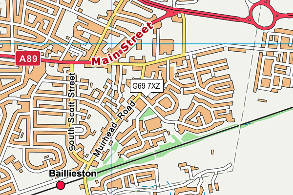 G69 7XZ map - OS VectorMap District (Ordnance Survey) G69 7XZ map - OS VectorMap District (Ordnance Survey)