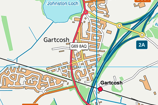 G69 8AQ map - OS VectorMap District (Ordnance Survey)