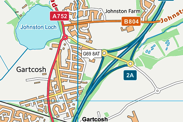 G69 8AT map - OS VectorMap District (Ordnance Survey)
