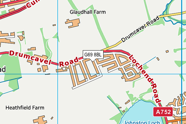 G69 8BL map - OS VectorMap District (Ordnance Survey)