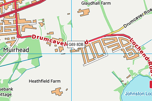 G69 8DB map - OS VectorMap District (Ordnance Survey)