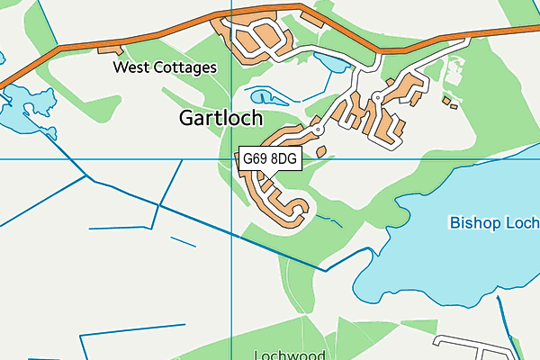 G69 8DG map - OS VectorMap District (Ordnance Survey)