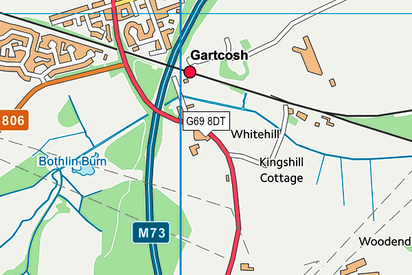 G69 8DT map - OS VectorMap District (Ordnance Survey)