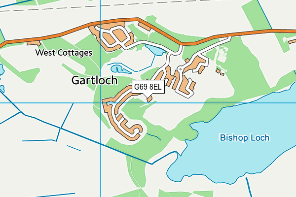 G69 8EL map - OS VectorMap District (Ordnance Survey)