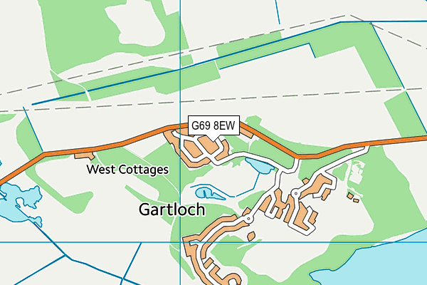 G69 8EW map - OS VectorMap District (Ordnance Survey)