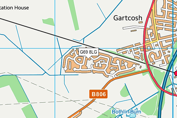 G69 8LG map - OS VectorMap District (Ordnance Survey) G69 8LG map - OS VectorMap District (Ordnance Survey)