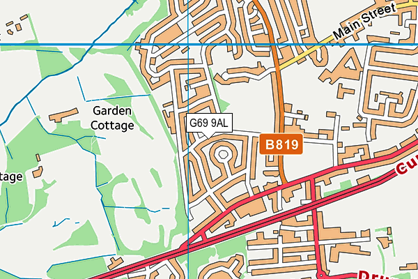 G69 9AL map - OS VectorMap District (Ordnance Survey)