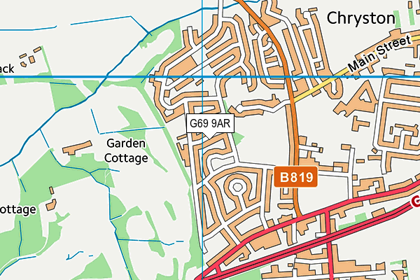 G69 9AR map - OS VectorMap District (Ordnance Survey)