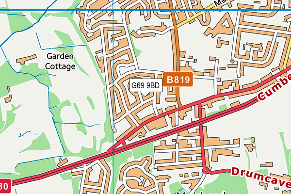 G69 9BD map - OS VectorMap District (Ordnance Survey) G69 9BD map - OS VectorMap District (Ordnance Survey)