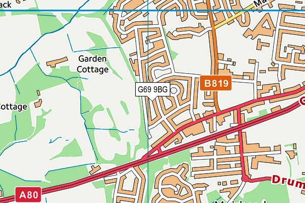 G69 9BG map - OS VectorMap District (Ordnance Survey) G69 9BG map - OS VectorMap District (Ordnance Survey)