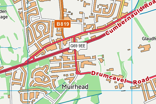 G69 9EE map - OS VectorMap District (Ordnance Survey) G69 9EE map - OS VectorMap District (Ordnance Survey)