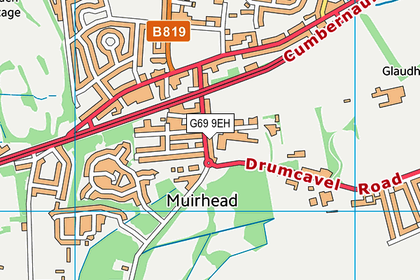 G69 9EH map - OS VectorMap District (Ordnance Survey) G69 9EH map - OS VectorMap District (Ordnance Survey)