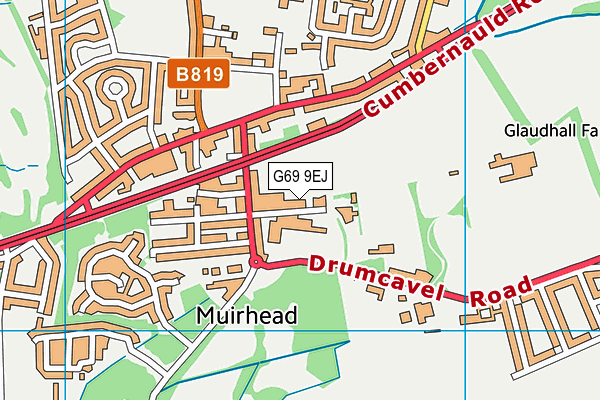 G69 9EJ map - OS VectorMap District (Ordnance Survey) G69 9EJ map - OS VectorMap District (Ordnance Survey)