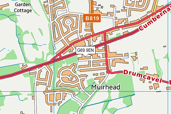 G69 9EN map - OS VectorMap District (Ordnance Survey)