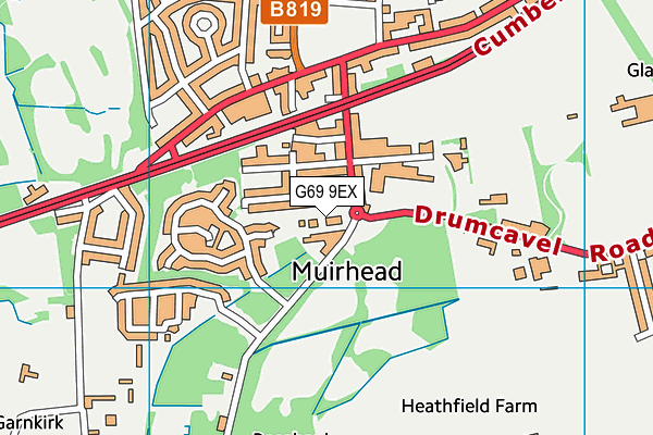 G69 9EX map - OS VectorMap District (Ordnance Survey) G69 9EX map - OS VectorMap District (Ordnance Survey)