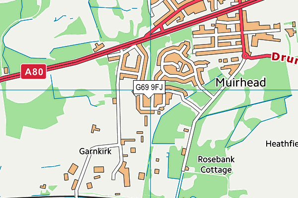G69 9FJ map - OS VectorMap District (Ordnance Survey) G69 9FJ map - OS VectorMap District (Ordnance Survey)
