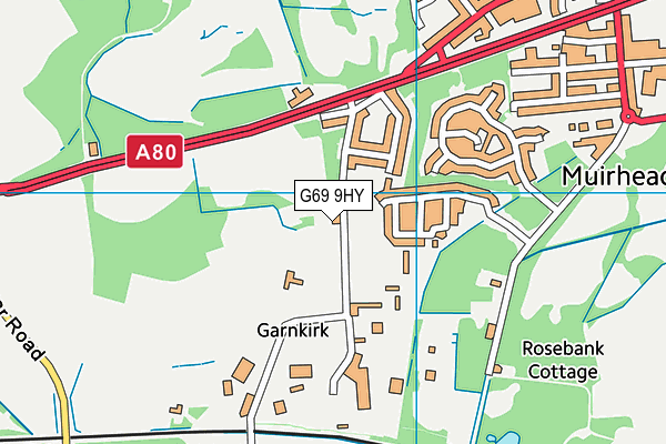 G69 9HY map - OS VectorMap District (Ordnance Survey)