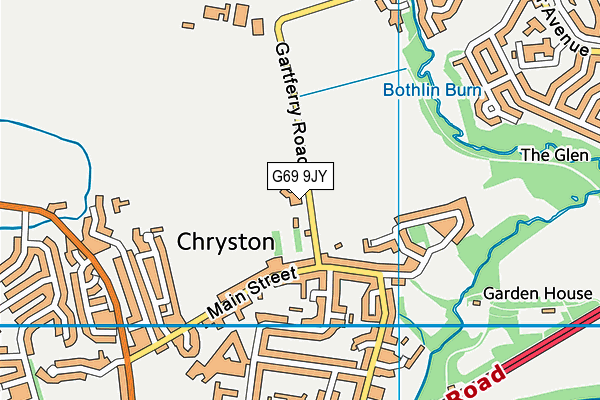 G69 9JY map - OS VectorMap District (Ordnance Survey)
