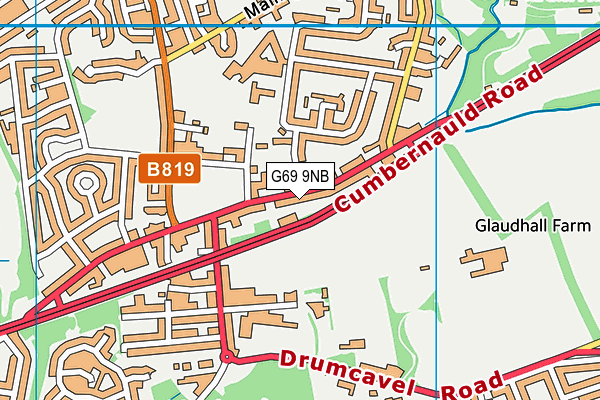 G69 9NB map - OS VectorMap District (Ordnance Survey) G69 9NB map - OS VectorMap District (Ordnance Survey)