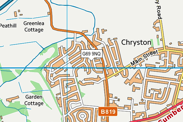 G69 9NQ map - OS VectorMap District (Ordnance Survey)