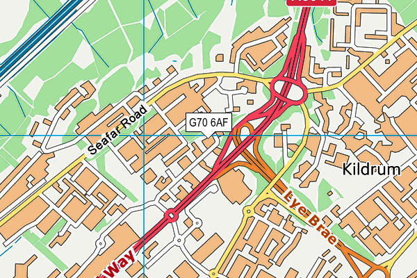 G70 6AF map - OS VectorMap District (Ordnance Survey)