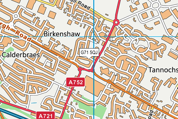 G71 5QJ map - OS VectorMap District (Ordnance Survey) G71 5QJ map - OS VectorMap District (Ordnance Survey)