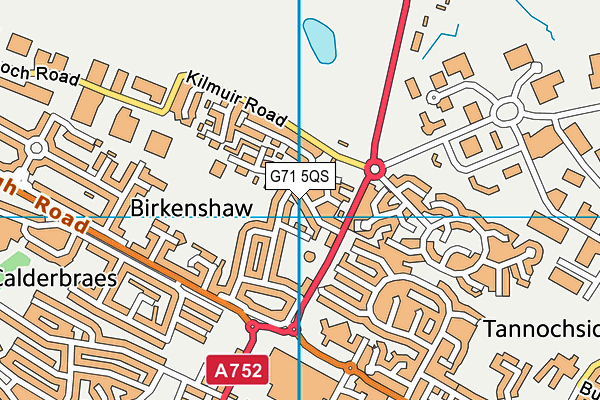 G71 5QS map - OS VectorMap District (Ordnance Survey)