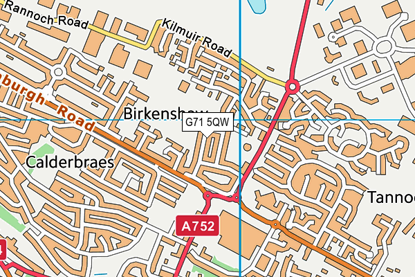 G71 5QW map - OS VectorMap District (Ordnance Survey) G71 5QW map - OS VectorMap District (Ordnance Survey)