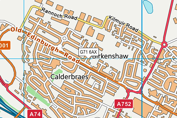 G71 6AX map - OS VectorMap District (Ordnance Survey) G71 6AX map - OS VectorMap District (Ordnance Survey)