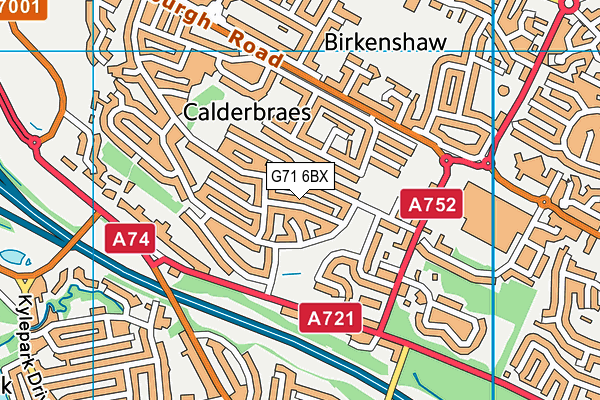 G71 6BX map - OS VectorMap District (Ordnance Survey) G71 6BX map - OS VectorMap District (Ordnance Survey)