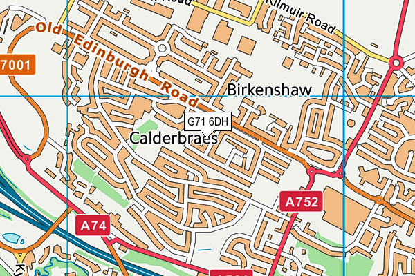 G71 6DH map - OS VectorMap District (Ordnance Survey)