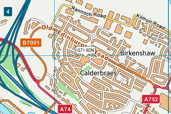 G71 6DN map - OS VectorMap District (Ordnance Survey) G71 6DN map - OS VectorMap District (Ordnance Survey)