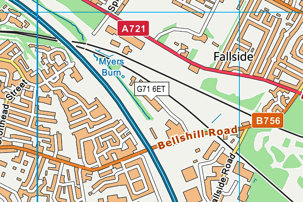 G71 6ET map - OS VectorMap District (Ordnance Survey)