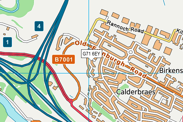 G71 6EY map - OS VectorMap District (Ordnance Survey) G71 6EY map - OS VectorMap District (Ordnance Survey)