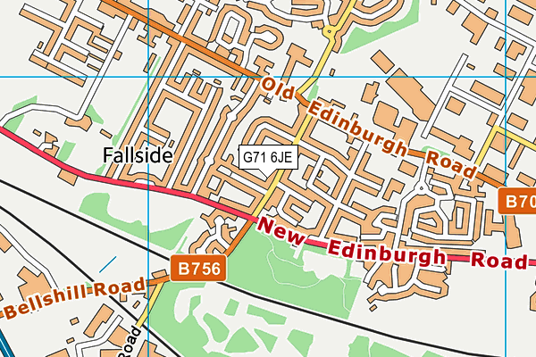 G71 6JE map - OS VectorMap District (Ordnance Survey)