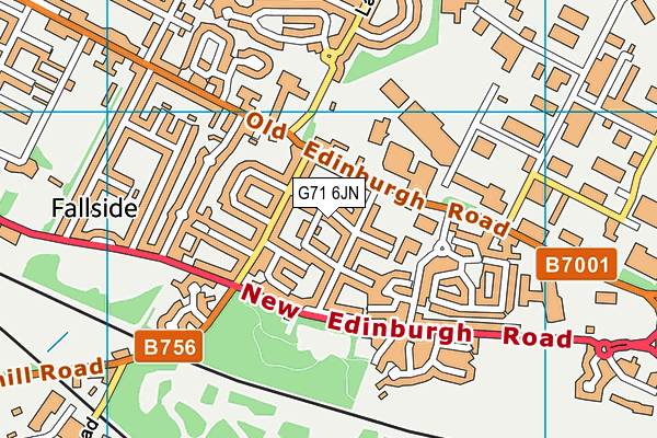 G71 6JN map - OS VectorMap District (Ordnance Survey)