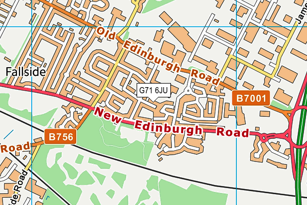 G71 6JU map - OS VectorMap District (Ordnance Survey)