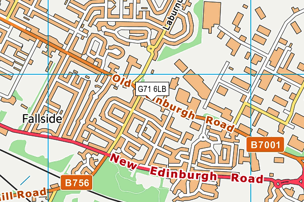 G71 6LB map - OS VectorMap District (Ordnance Survey)