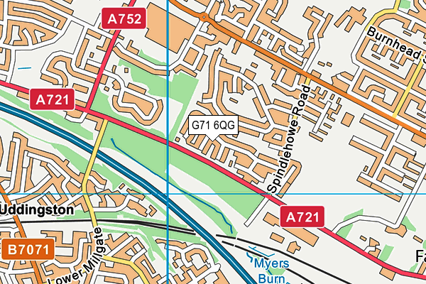G71 6QG map - OS VectorMap District (Ordnance Survey) G71 6QG map - OS VectorMap District (Ordnance Survey)