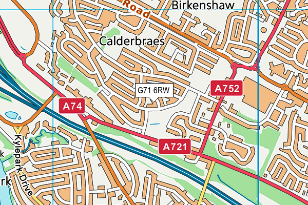 G71 6RW map - OS VectorMap District (Ordnance Survey)