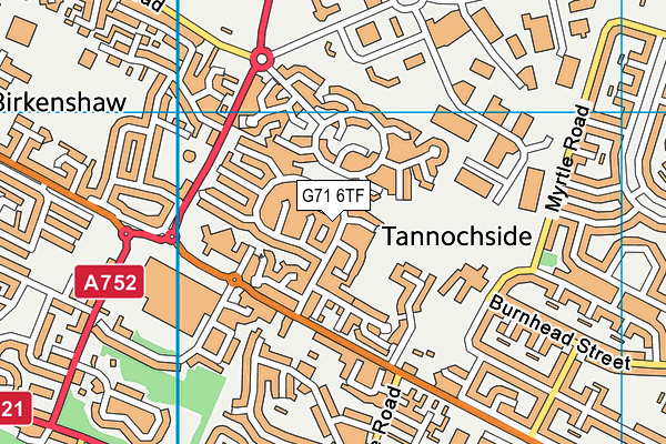 G71 6TF map - OS VectorMap District (Ordnance Survey)