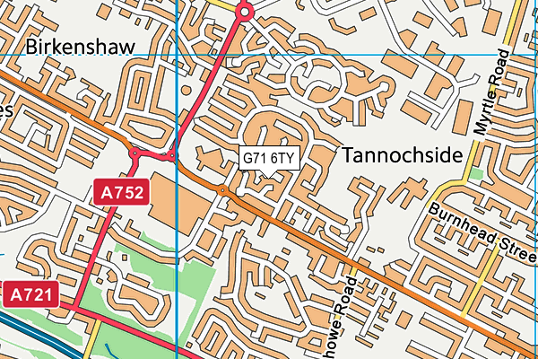 G71 6TY map - OS VectorMap District (Ordnance Survey) G71 6TY map - OS VectorMap District (Ordnance Survey)