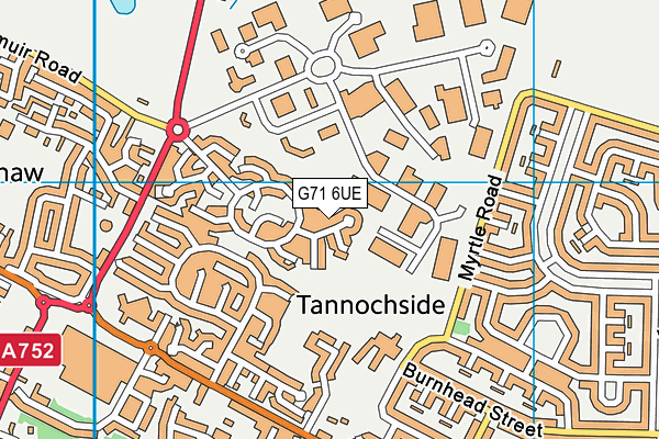G71 6UE map - OS VectorMap District (Ordnance Survey) G71 6UE map - OS VectorMap District (Ordnance Survey)